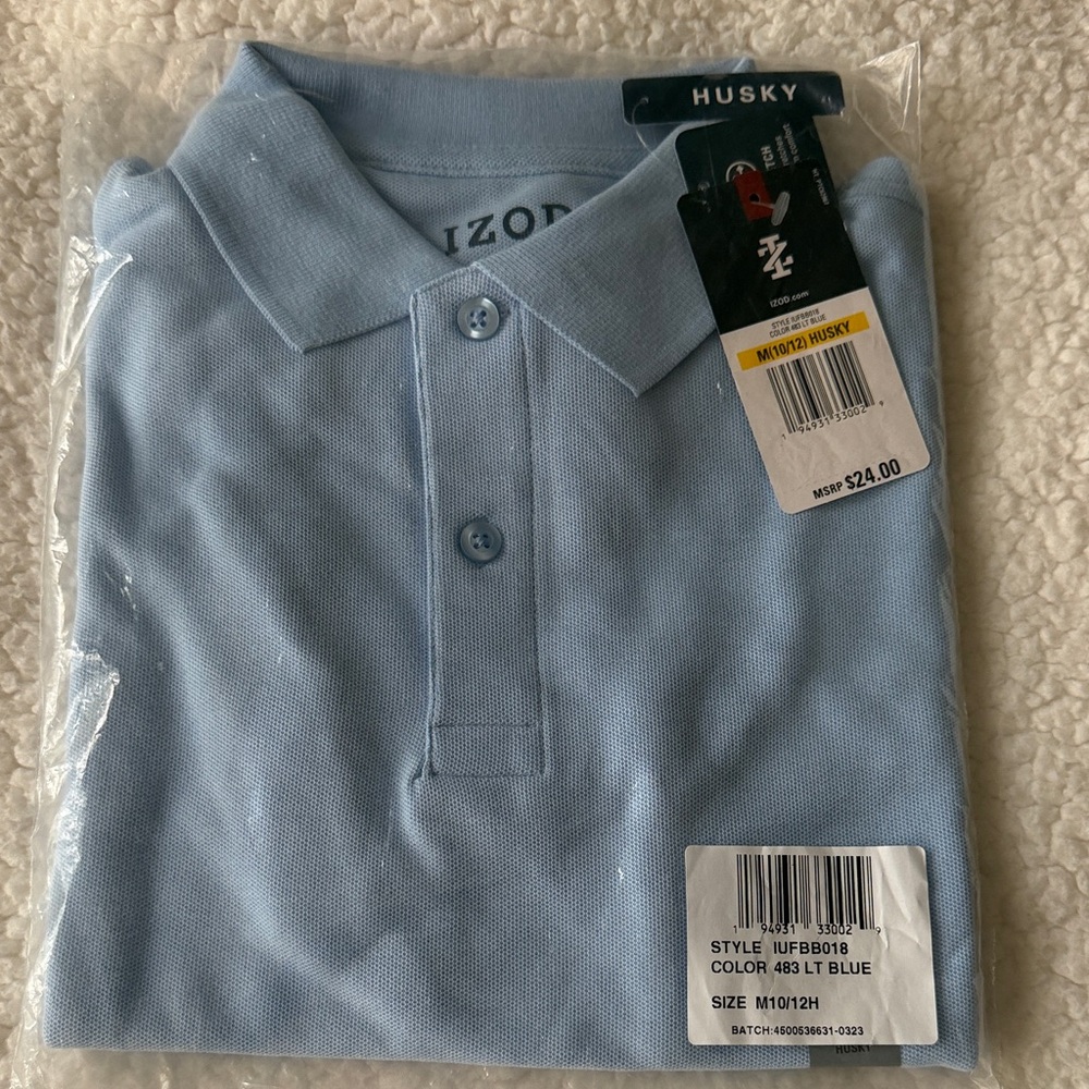 Izod Light Blue Kids Polo Shirt